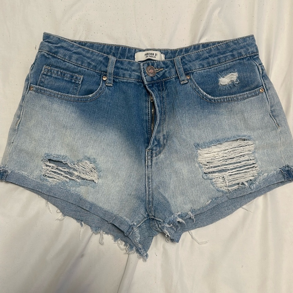 3/$20 Forever 21 Ripped Jean Shorts Size 27
